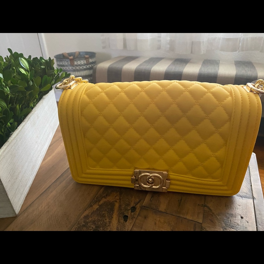Yellow Jelly Bag  fashion purse Crossbody